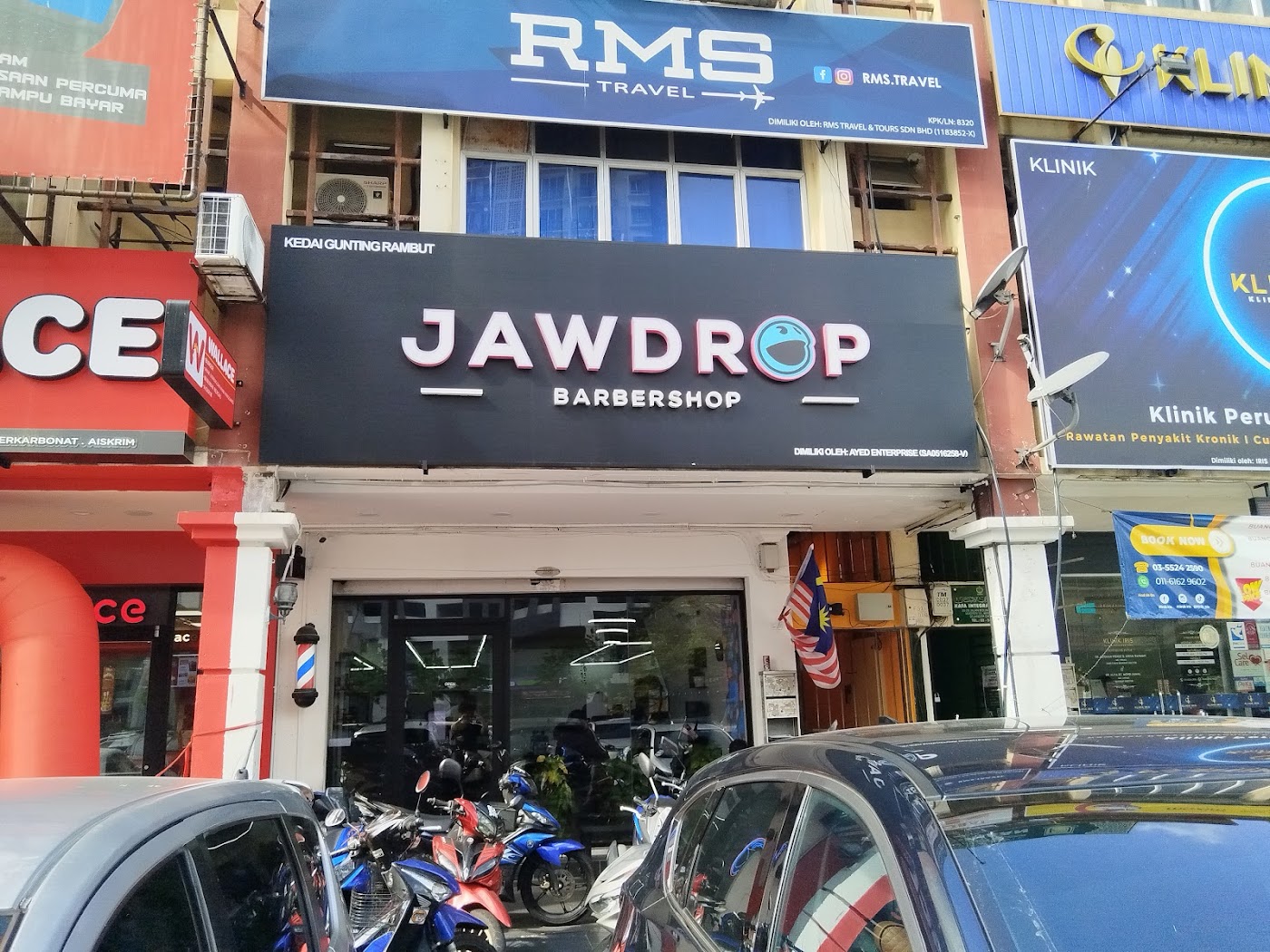 Jawdrop Shah Alam storefront and signage by day